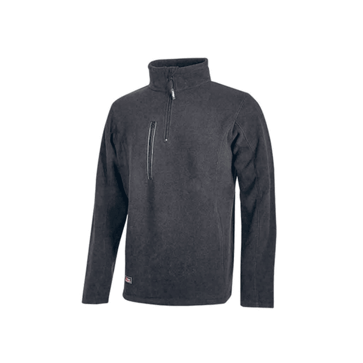 Upower Bering Sudadera de Trabajo con Medio Cremallera - Talla S - Durabilidad y Confort, Proteccion DPI1, Material 100% Poliester - Color Gris Meteor 1