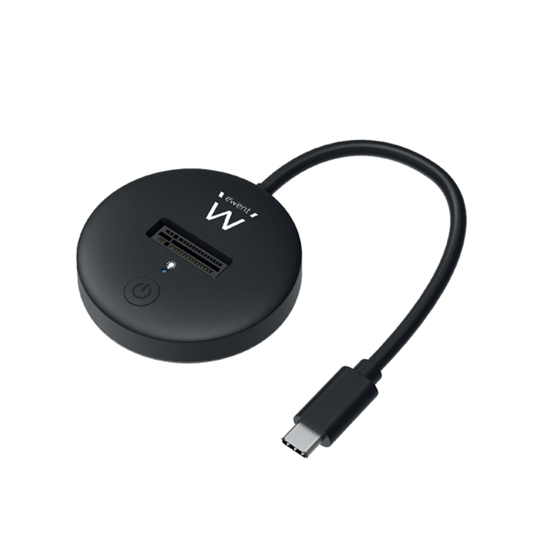 Ewent Estacion de Docking para SSD M.2 NVME - Soporte UASP y TRIM - Cable de 50cm - Color Negro 1