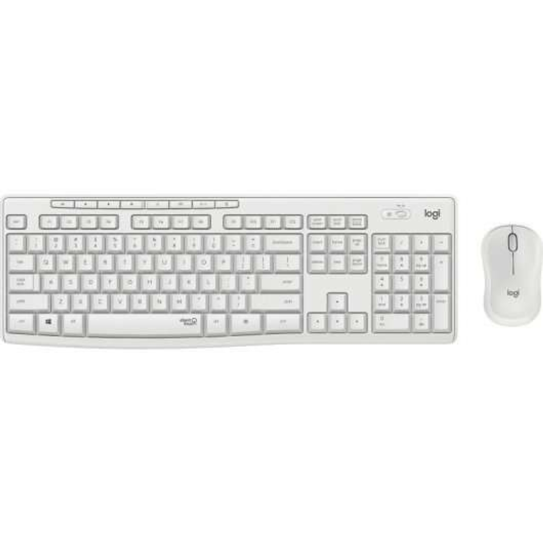 Logitech MK295 Pack Inalambrico Teclado + Raton 1000dpi 3 Botones - Teclas y Botones Silenciosos - Uso Ambidiestro - Color Blanco 1