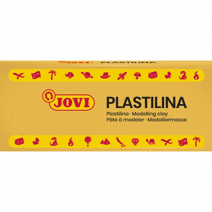 Jovi Caja de 15 Pastillas de Plastilina 150gr - 100% Vegetal - Muy Moldeable - No Se Seca - Sin Gluten - Inocua y No Toxica - Color Amarillo Oscuro 1