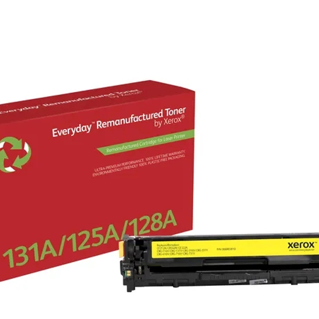 Xerox Everyday HP CB542A/CE322A/CF212A Amarillo Cartucho de Toner Remanufacturado - Reemplaza 125A/128A/131A 1