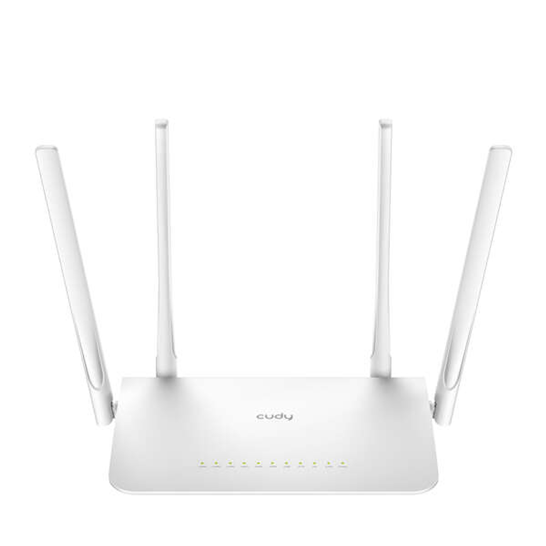 Cudy WR1300 Smart Router WiFi AC1200 Doble Banda - 1x Puerto Wan 1000/100/10 Mbps y 4x Puertos Lan 1000/100/10 Mbps - 4 Antenas Externas 1