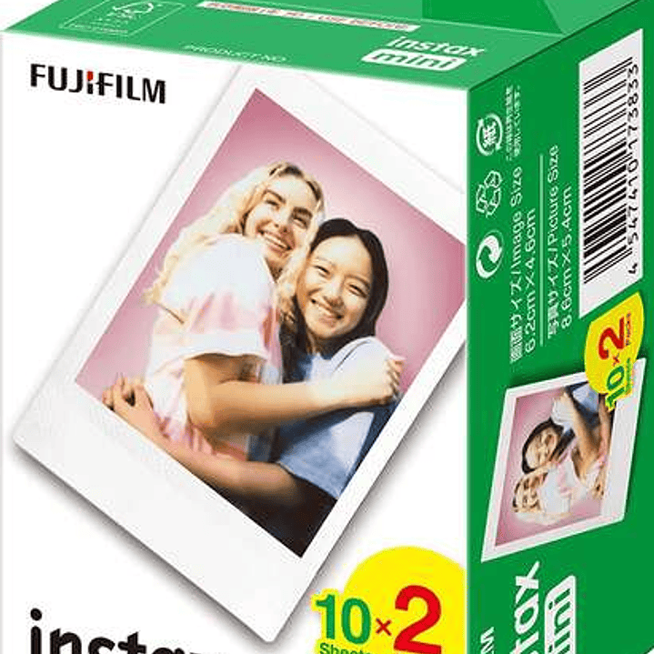 Fujifilm Instax mini Pack de 2x10 Peliculas de Fotos Instantaneas - Validas para todas las Camaras mini de Instax - Formato de Impresion (Tamaño de la 1