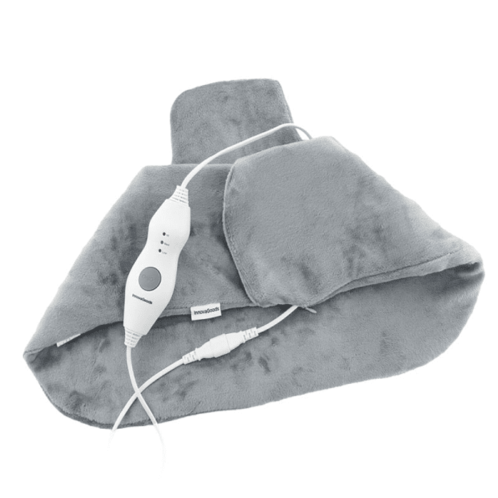 Innovagoods Sholkad Almohadilla Electrica para Cuello y Hombros - 70W - Cable 230cm - Funcion Calor - Apagado Automatico - Control Desmontable - Funda 1