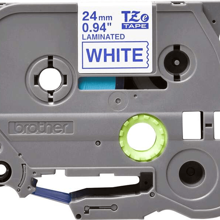 Brother TZe253 Cinta Laminada Original de Etiquetas - Texto azul sobre fondo blanco - Ancho 24mm x 8 metros 1