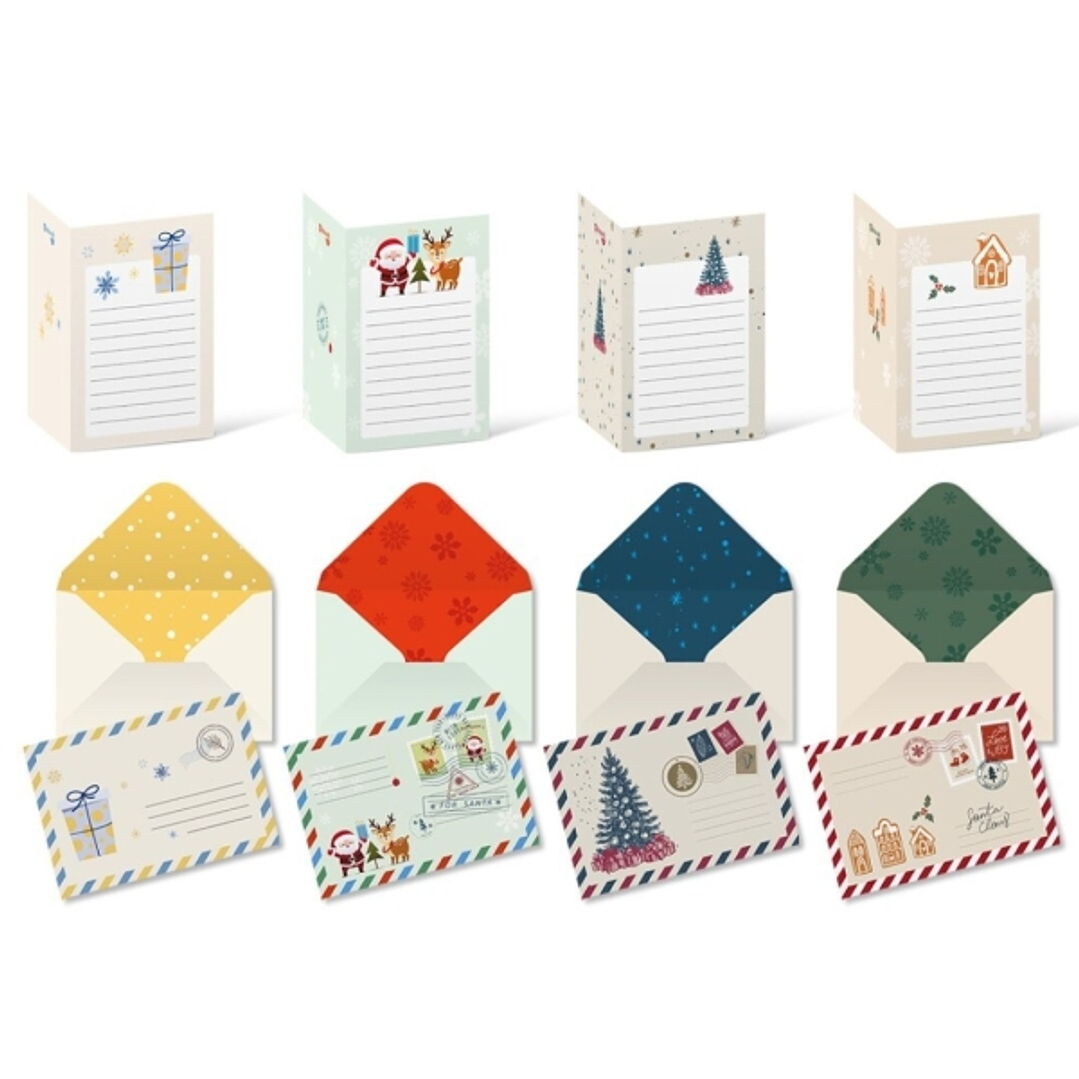 Bismark Pack de 24 Tarjetas de Felicitacion Navideña con Sobre - Tamaño Tarjeta 11.5x17.5cm - Diseños Variados 1
