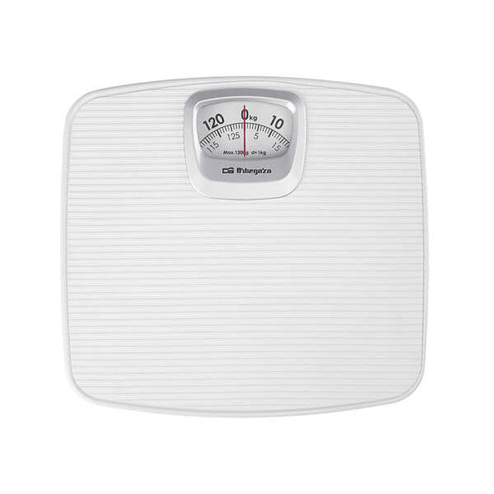 Orbegozo PB 2011 Bascula de Baño Mecanica Elegante y Practica - Superficie Antideslizante - Diseño Compacto - Capacidad de 130 Kg 1