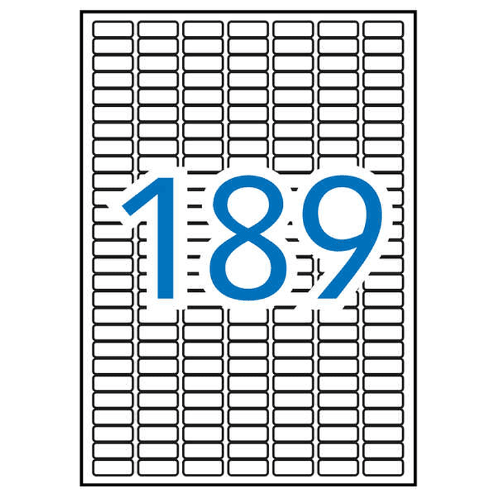 Apli Etiquetas Blancas Opacas 25.4 x 10.0mm 20 Hojas 1