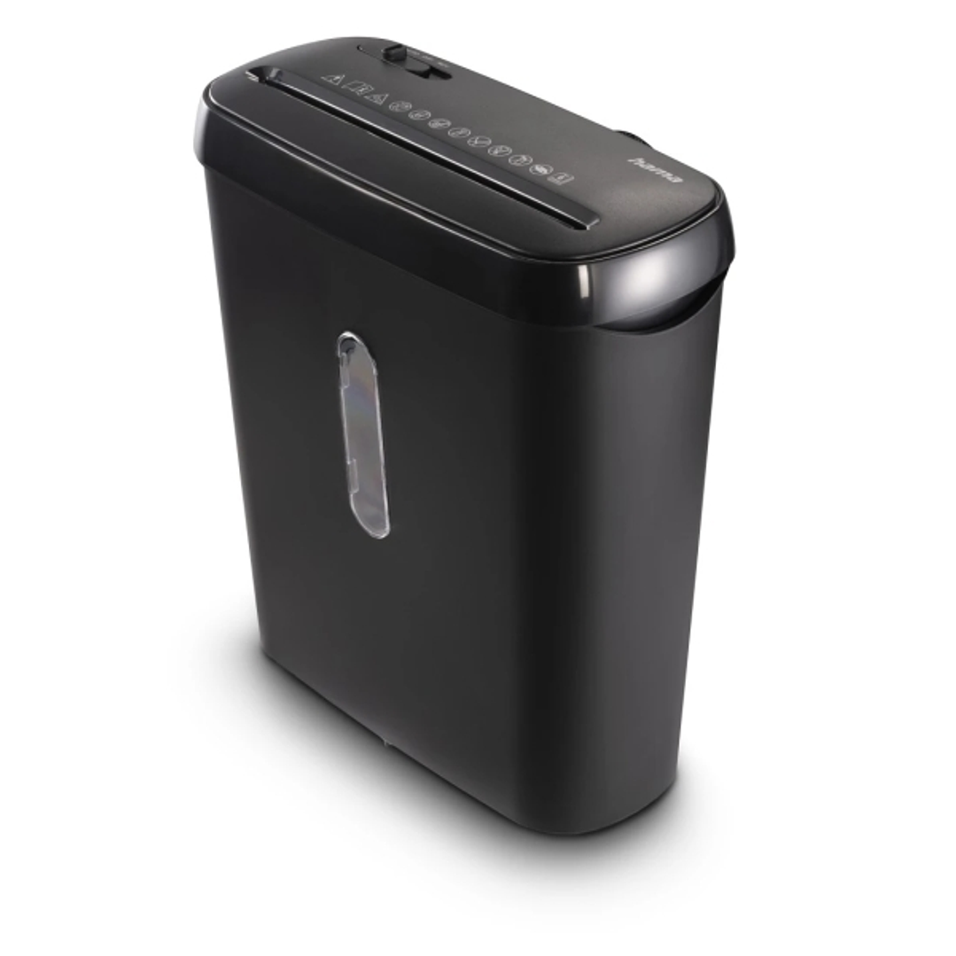 Hama Basic S6 Destructora de Papel Manual - Potencia 150W - Deposito 8L - Destruye hasta 7 Hojas - Velocidad 2.8m/min - Corte en Tiras P-2 - 28.5x13.5 1