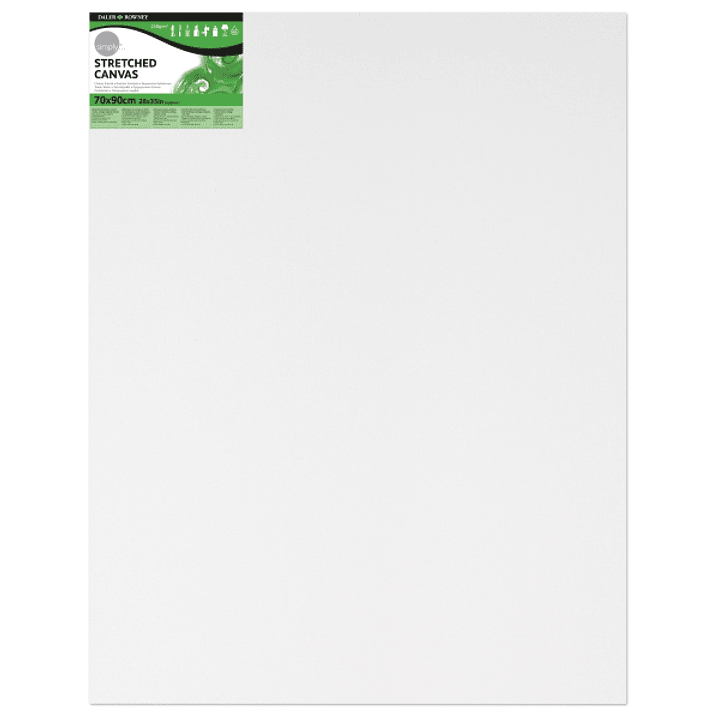Daler Rowney Simply Bastidor Entelado - 60x90cm - Imprimacion Triple - Grano Medio - 100% Algodon sin Acido - 250g - Color Blanco 1