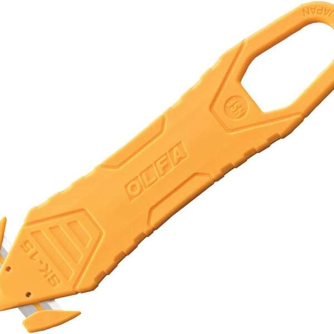 Olfa Pack de 10 Cutters Pequeños Desechables con Hojas Ocultas - Acero Inoxidable - Certificacion NSF - Maxima Seguridad - Uso Ambidiestro 1