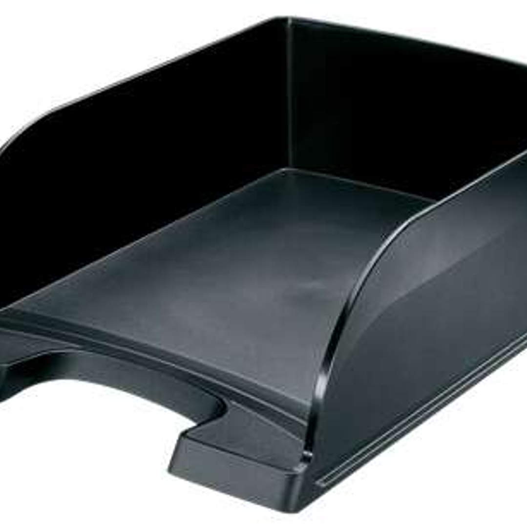 Leitz Plus Jumbo Bandeja Portadocumentos de Gran Capacidad - Formato Vertical A4 - Hasta 8uds Apilables - Color Negro 1