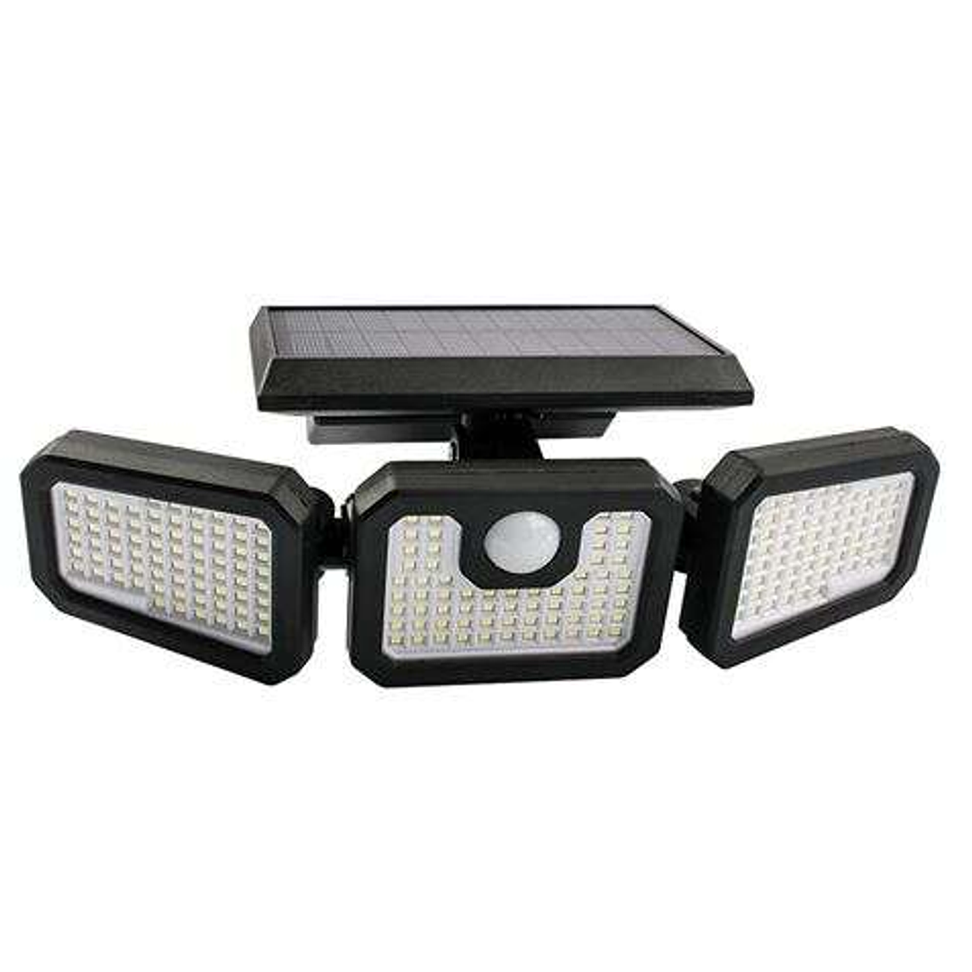 Elbat Foco Solar Triple - 800LM - Luz Fria 6500K - Sensor de Movimiento 1