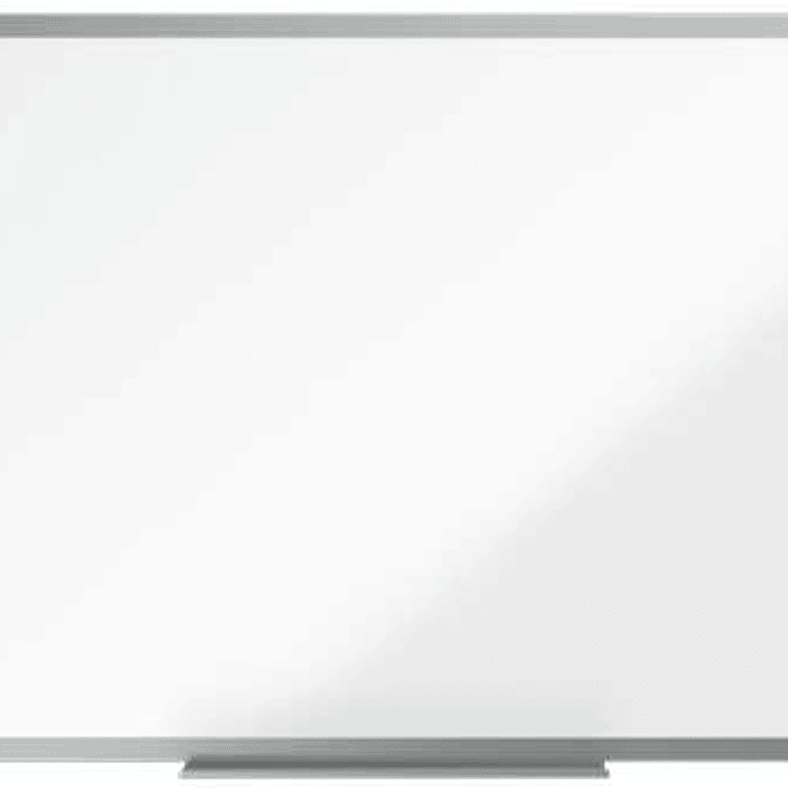 Nobo Essence Pizarra de Melamina 600x450mm - Marco de Aluminio Anodizado - Bandeja para Rotuladores - Color Blanco 1