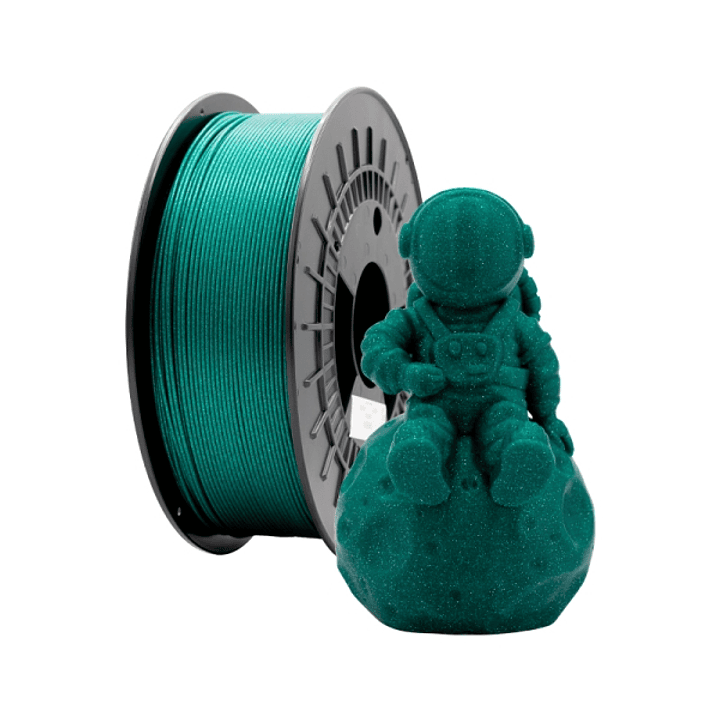 Filamento 3D PLA GLITTER - Diametro 1.75mm - Bobina 1kg - Color Verde 1