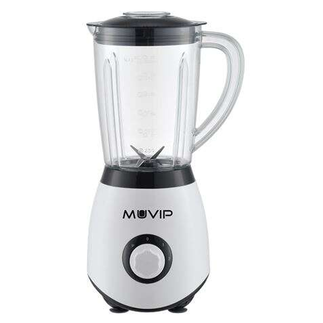 Muvip Batidora de Vaso 1300W 1.5L - 2 Velocidades - Chuchillas de Acero Inoxidable - Funcion Pica Hielo - Bloqueo de Seguridad 1