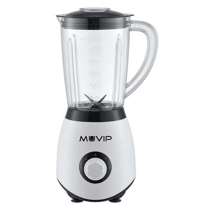 Muvip Batidora de Vaso 1300W 1.5L - 2 Velocidades - Chuchillas de Acero Inoxidable - Funcion Pica Hielo - Bloqueo de Seguridad 1