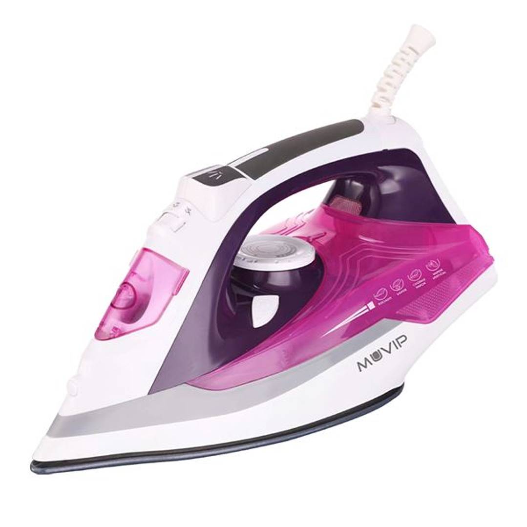 Muvip MV0641 Plancha de Ropa Vapor 2200W - Suela de Ceramica - Funcion de Vapor Vertical - Sistema de Autolimpieza - Deposito de Gran Capacidad 1