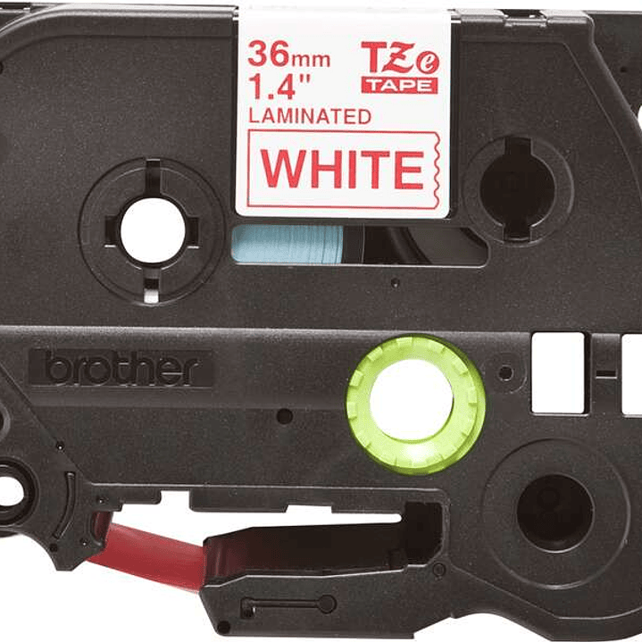 Brother TZe262 Cinta Laminada Original de Etiquetas - Texto rojo sobre fondo blanco - Ancho 36mm x 8 metros 1