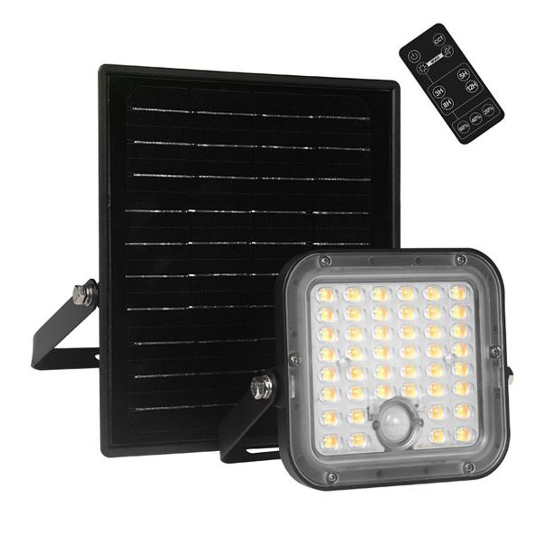 Elbat EB0573 Foco Led Solar 10W - 1500LM - CCT 3000K/6000K - Luz Calida y Fria - Sensor de Movimiento 1