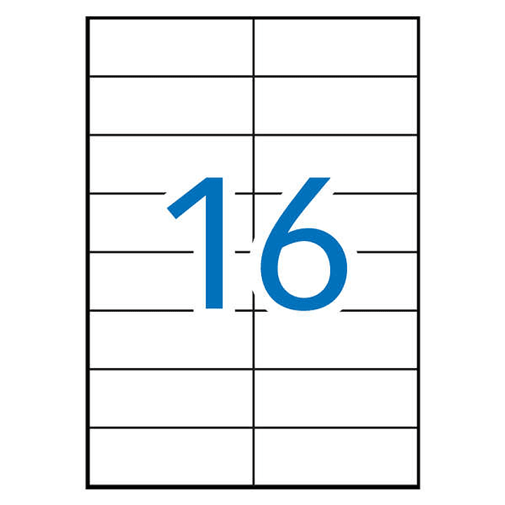 Apli Etiquetas Blancas Extrafuertes 105.0 x 37.0mm 100 Hojas 1