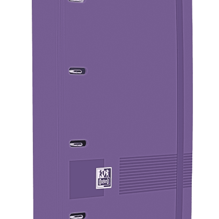 Oxford Europeanbinder Live & Go A4+ Carpeta Tamaño A4+ con Recambio de 100 Hojas Cuadricula 5x5mm - Tapa de Plastico Polyfoam - Cierre con Goma - Colo 1