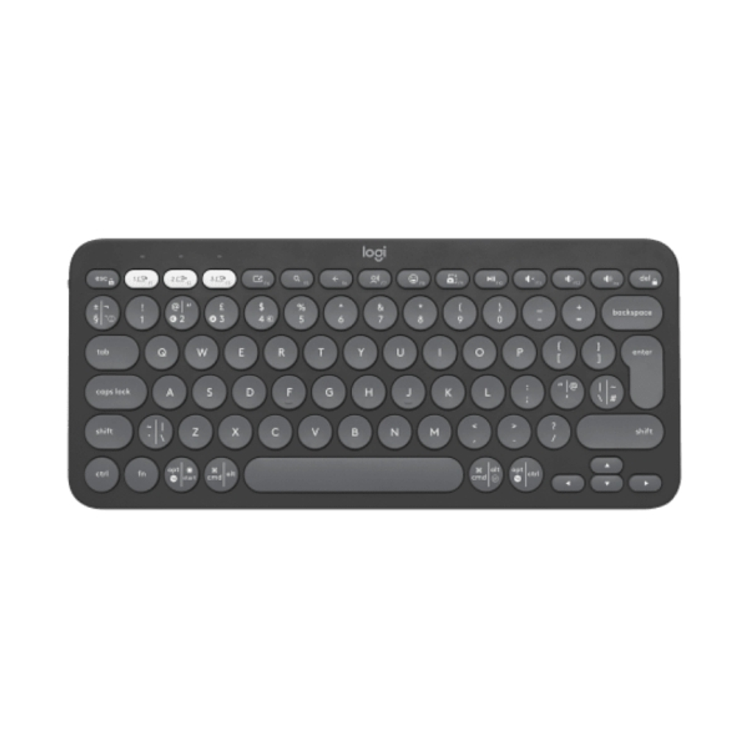 Logitech Pebble Keys 2 K380s Teclado Inalambrico - Bluetooth + RF Logi Bolt - Teclas Silenciosas de Perfil Bajo - Easy-Switch para 3 Dispositivos - Fo 1