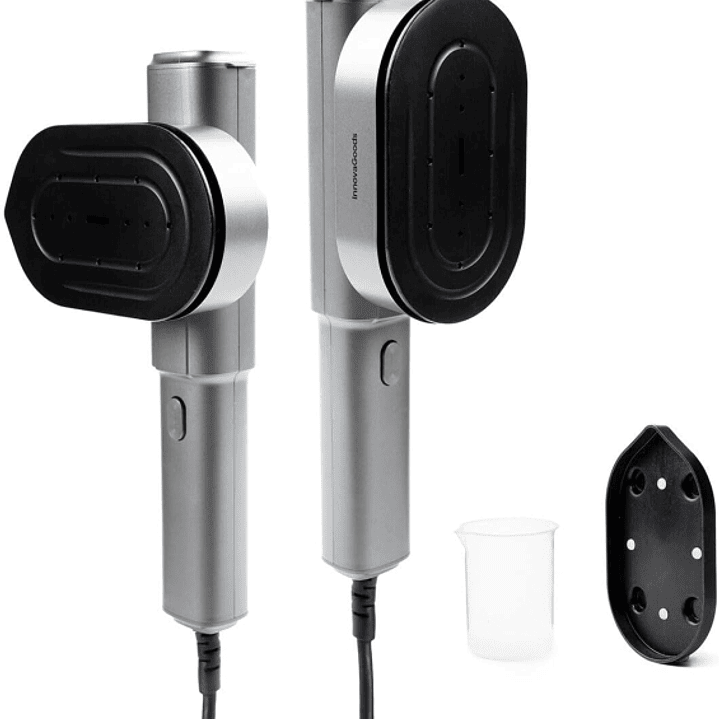 Innovagoods Plancha de Vapor Vertical 2 en 1 de Viaje - Potencia 1200W - Doble Orientacion - Vapor Continuo de 10 g/min - Deposito 100ml - Antiadheren 1