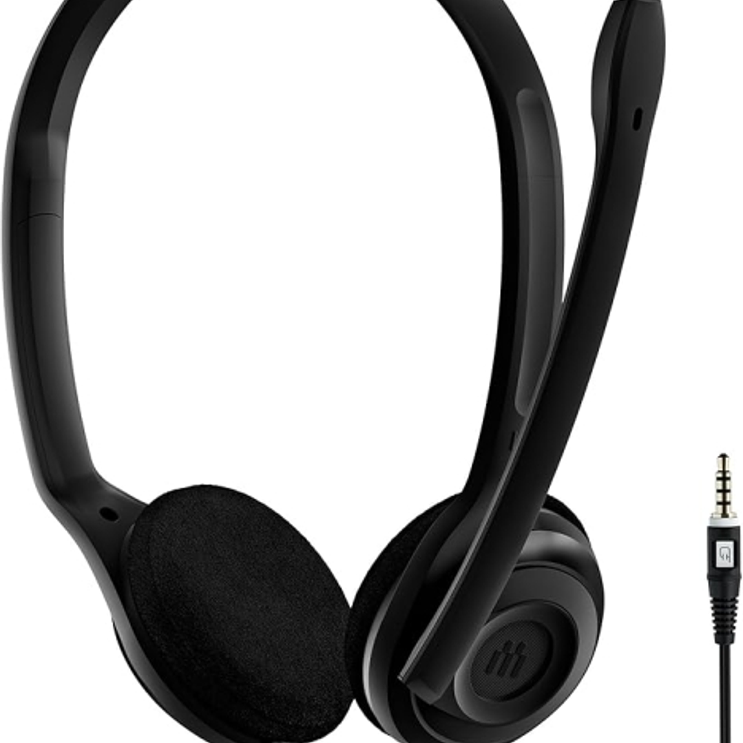Epos PC 5 Chat Auriculares Estereo con Microfono - Jack 3.5mm - Cable de 2m - Color Negro 1