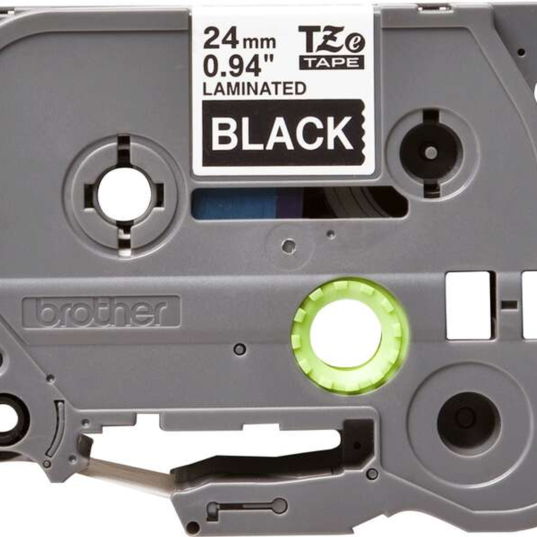 Brother TZe355 Cinta Laminada Original de Etiquetas - Texto blanco sobre fondo negro - Ancho 24mm x 8 metros 1