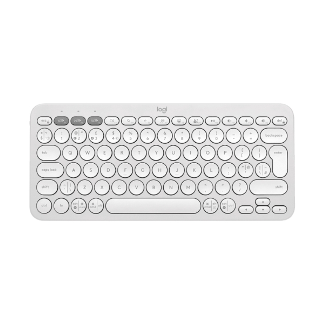 Logitech Pebble Keys 2 K380s Teclado Inalambrico - Bluetooth + RF Logi Bolt - Teclas Silenciosas de Perfil Bajo - Easy-Switch para 3 Dispositivos - Fo 1