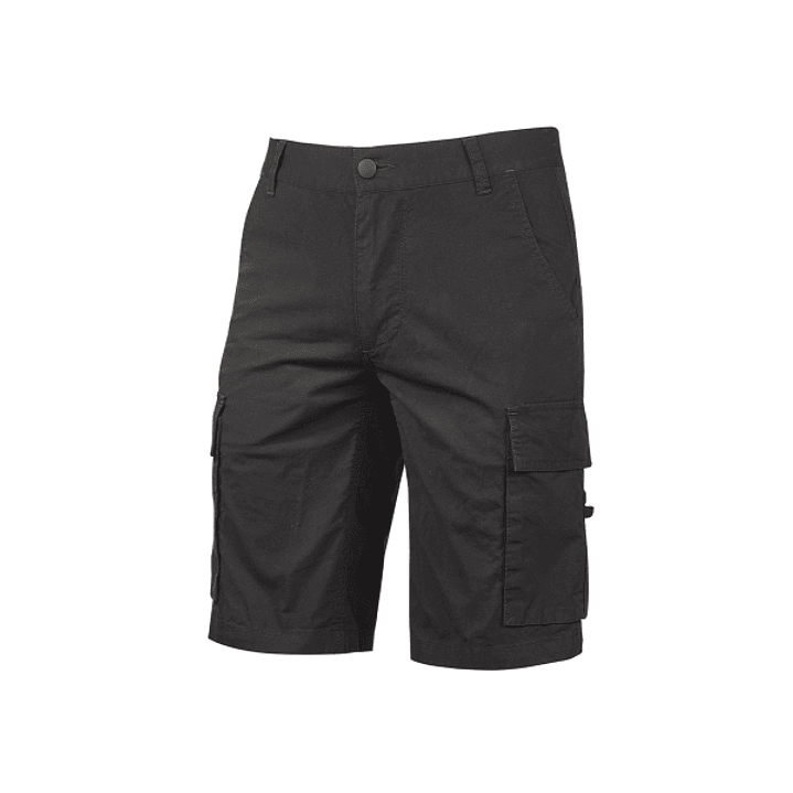 Upower Summer Bermuda Cargo Algodon Elastico - Talla S - Ajuste Slim-Fit, Bolsillos Delanteros y Trasero con Velcro, Botones Laterales Multifuncionale 1