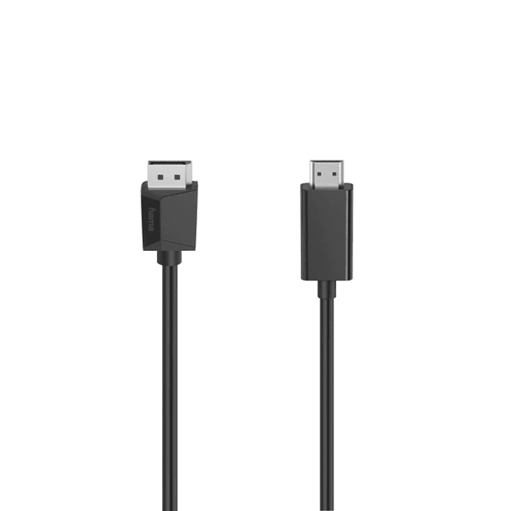 Hama Essential Cable Adaptador DisplayPort a HDMI - Cable 1.5m - 4K - Color Negro 1