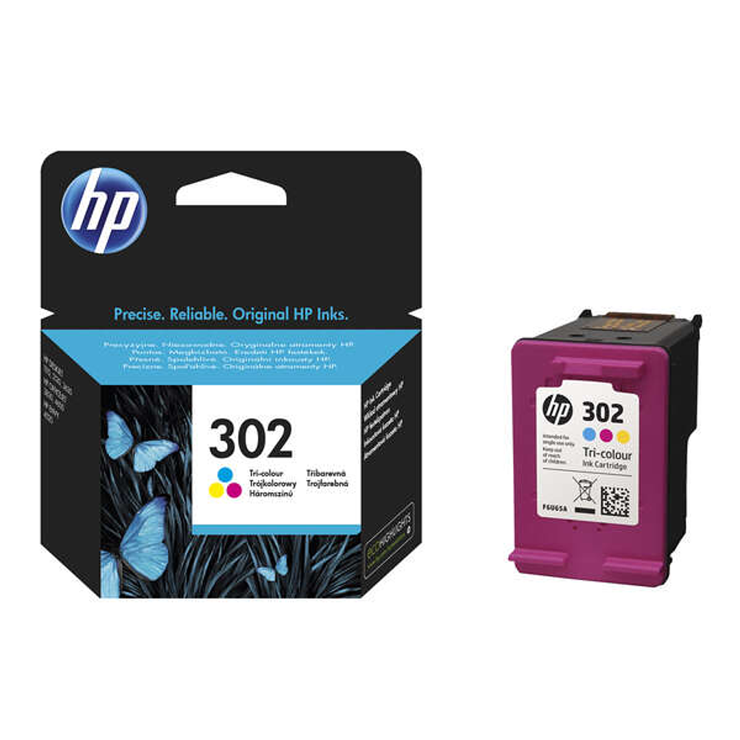 HP 302 Color Cartucho de Tinta Original - F6U65AE 1