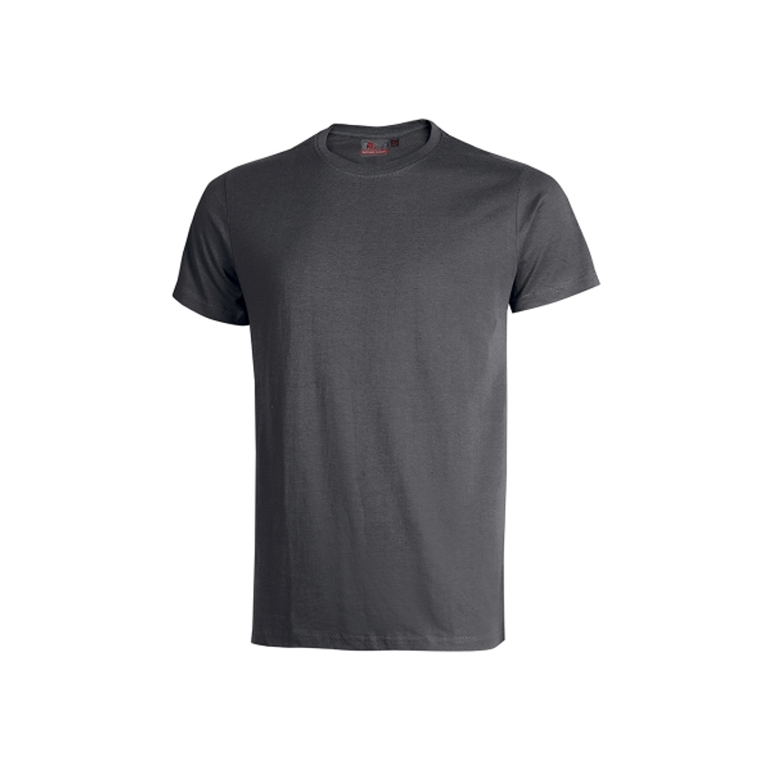 Upower Figi Camiseta de Trabajo de Algodon Cardado - Talla L - Cuello Elastico Acanalado, Cinta Para-Sudor, Proteccion DPI1 - Color Gris Meteorito 1
