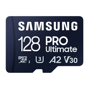 Samsung PRO Ultimate Tarjeta Micro SDXC 128GB UHS-I U3 A2 V30 con Adaptador SD