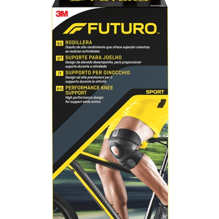 Futuro Rodillera - L (43.2 - 48.3cm) - Uso de Alto Rendimiento - Forma Anatomica - Transpirable - Color Gris Oscuro 1