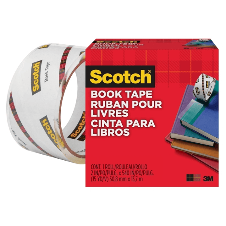 Scotch Cinta Adhesiva para Reparacion de Libros - 50.8mm x 13.7m - Color Transparente 1