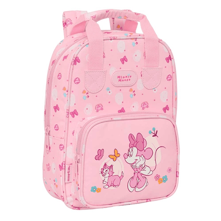Safta Minnie Mouse Baby Mochila Infantil - Bolsillo Frontal - Tarjeta ID - Hombreras Acolchadas - Asa Forrada - 4.5L - 200x80x280mm - Color Rosa 1