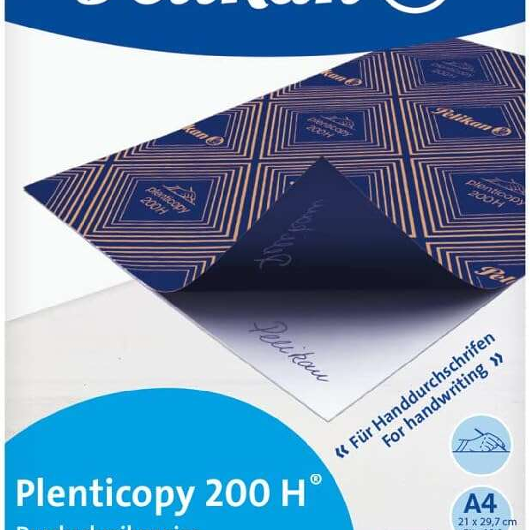Pelikan Paquete de 100 Papel de Calcar Plenticopy 200H - Alta Calidad - Ideal para Copias Limpias - Resistente y Duradero - Color Azul 1