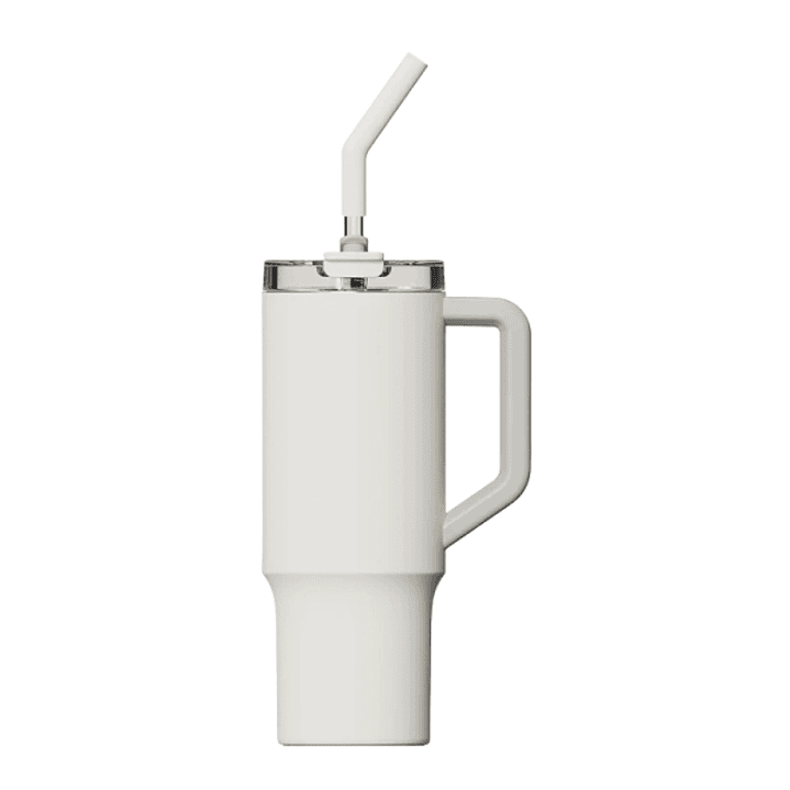 Xiaomi Straw Mug Termo 1L con Pajita - Acero Inoxidable 316L - Aislamiento Termico - Tapon Hermetico Antifugas - Tapa Tritan Transparente - Asa Ergono 1