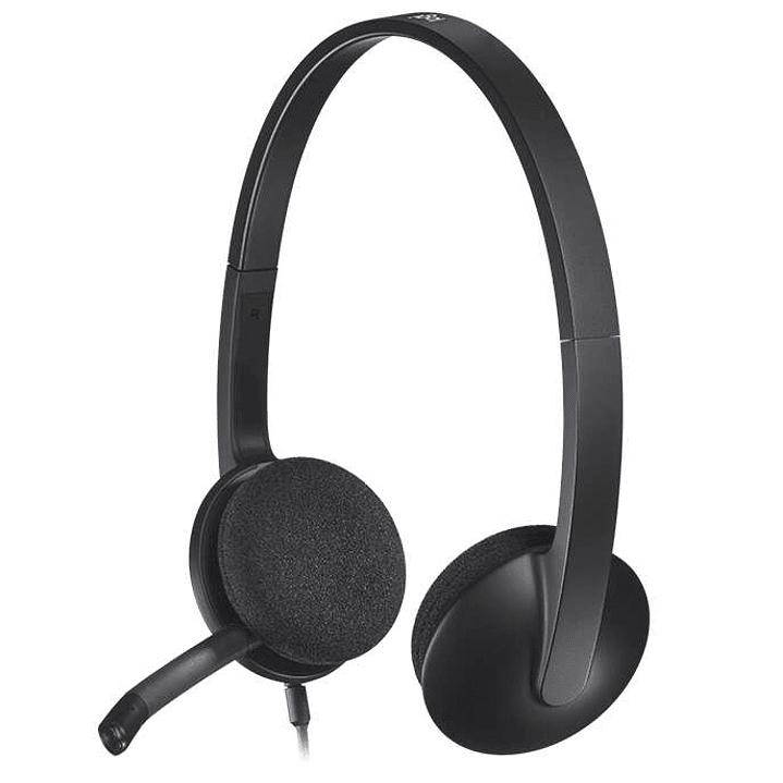 Logitech H340 Auriculares con Microfono USB - Microfono Plegable - Diadema Ajustable - Almohadillas Acolchadas - Cable de 1.80m - Color Negro 1