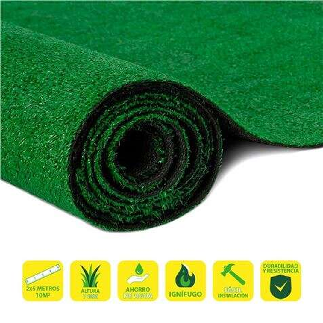 SunGarden Cesped Artificial 2x5m 7mm Serie - Ecoverde 1