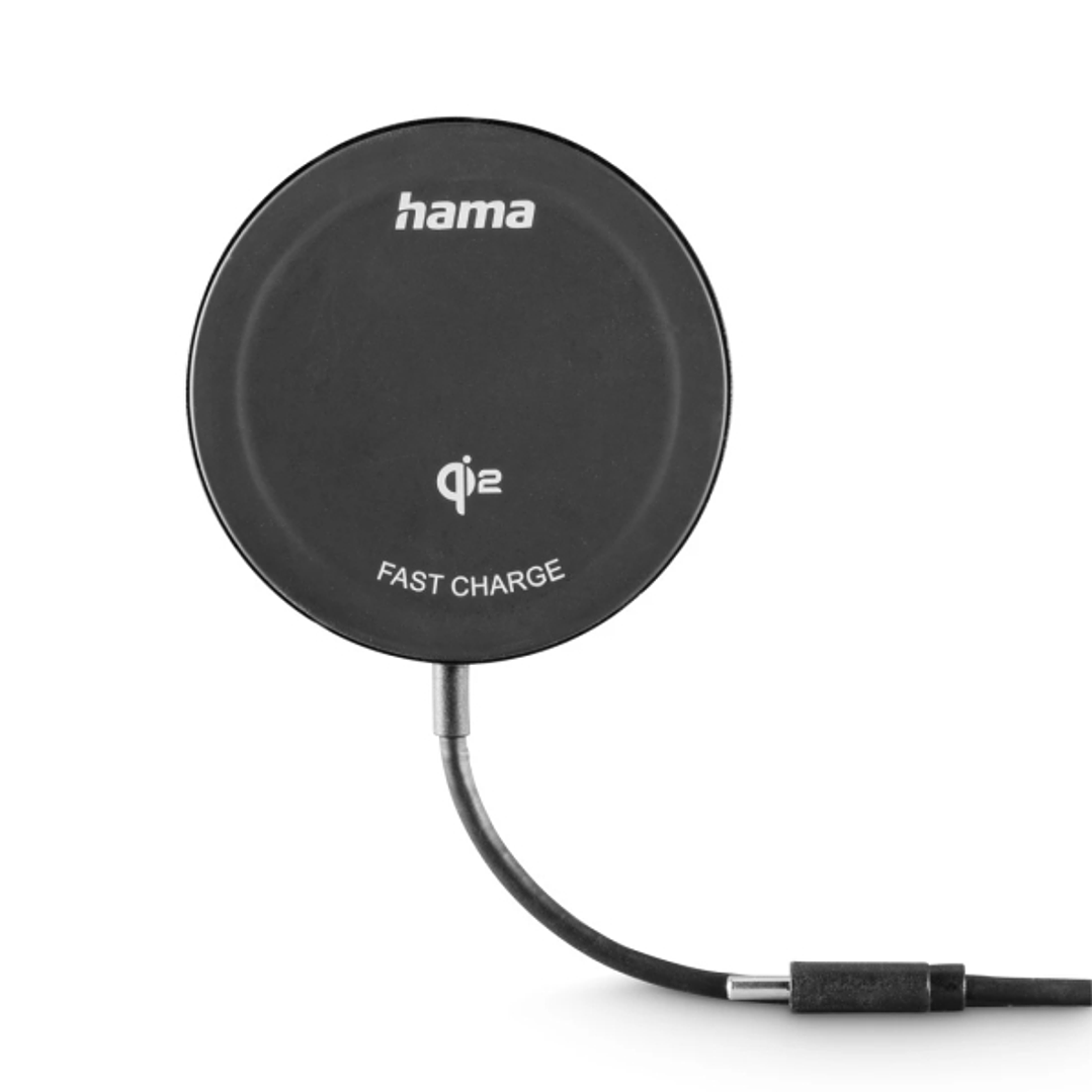 Hama Qi2 Cargador Inalambrico - 15W - USB-C - Carga Rapida - Color Negro 1