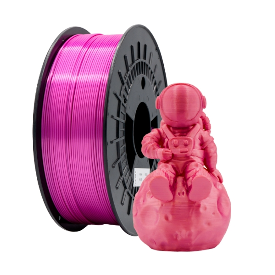 Filamento 3D PLA SILK - Diametro 1.75mm - Bobina 1kg - Color Rosa 1