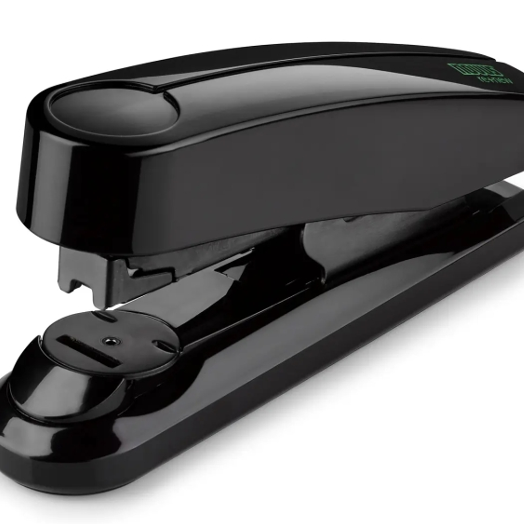 Novus B 4FC re+new Grapadora de Sobremesa - Fabricada con Plastico Reciclado - Hasta 50 Hojas - Grapado Plano Abierto, Cerrado y Clavado - Incluye 200 1