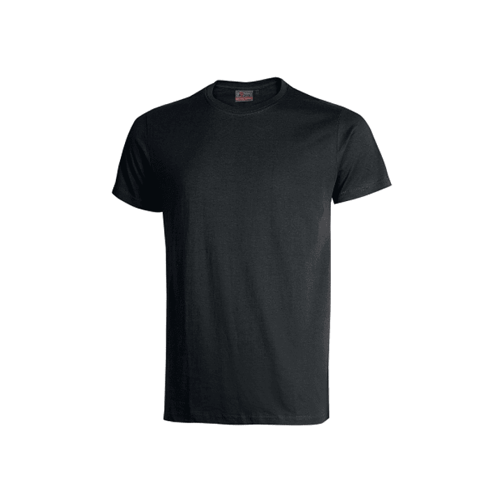 Upower Figi Camiseta de Trabajo Confortable - Talla S - Algodon Cardado, Cuello Elastico Acanalado, Cinta Para-Sudor, Proteccion DPI1 - Color Negro Ca 1