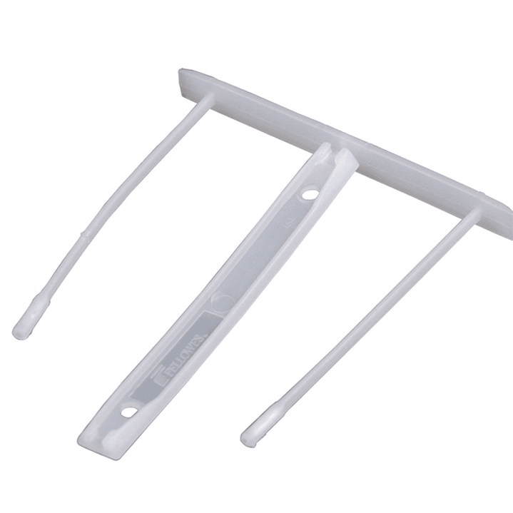 Fellowes Bankers Box Pack de 100 Fastener de 85mm de Plastico - Facilita el Traspaso de Papeles - 2 Piezas de Polipropileno Reciclado - Capacidad de H 1