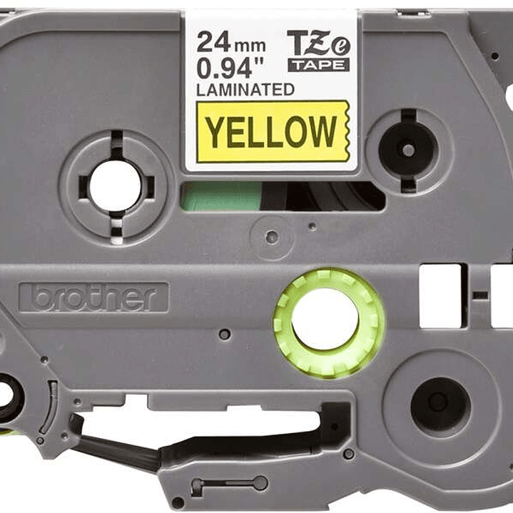 Brother TZe651 Cinta Laminada Original de Etiquetas - Texto negro sobre fondo amarillo - Ancho 24mm x 8 metros 1