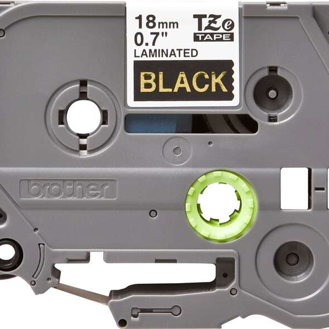 Brother TZe344 Cinta Laminada Original de Etiquetas - Texto dorado sobre fondo negro - Ancho 18mm x 8 metros 1